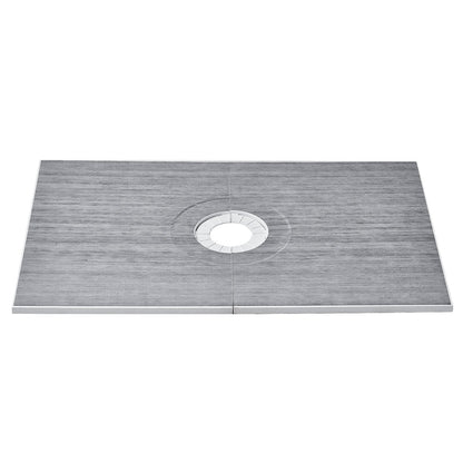 VEVOR Shower Curb Kit, 1524x965mm Shower Pan Kit with 160mm Central Drain, Lightweight