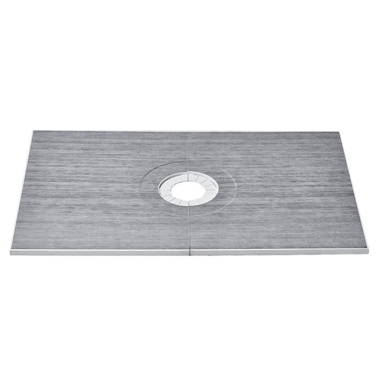VEVOR Shower Curb Kit, 1524x965mm Shower Pan Kit with 160mm Central Drain, Lightweight