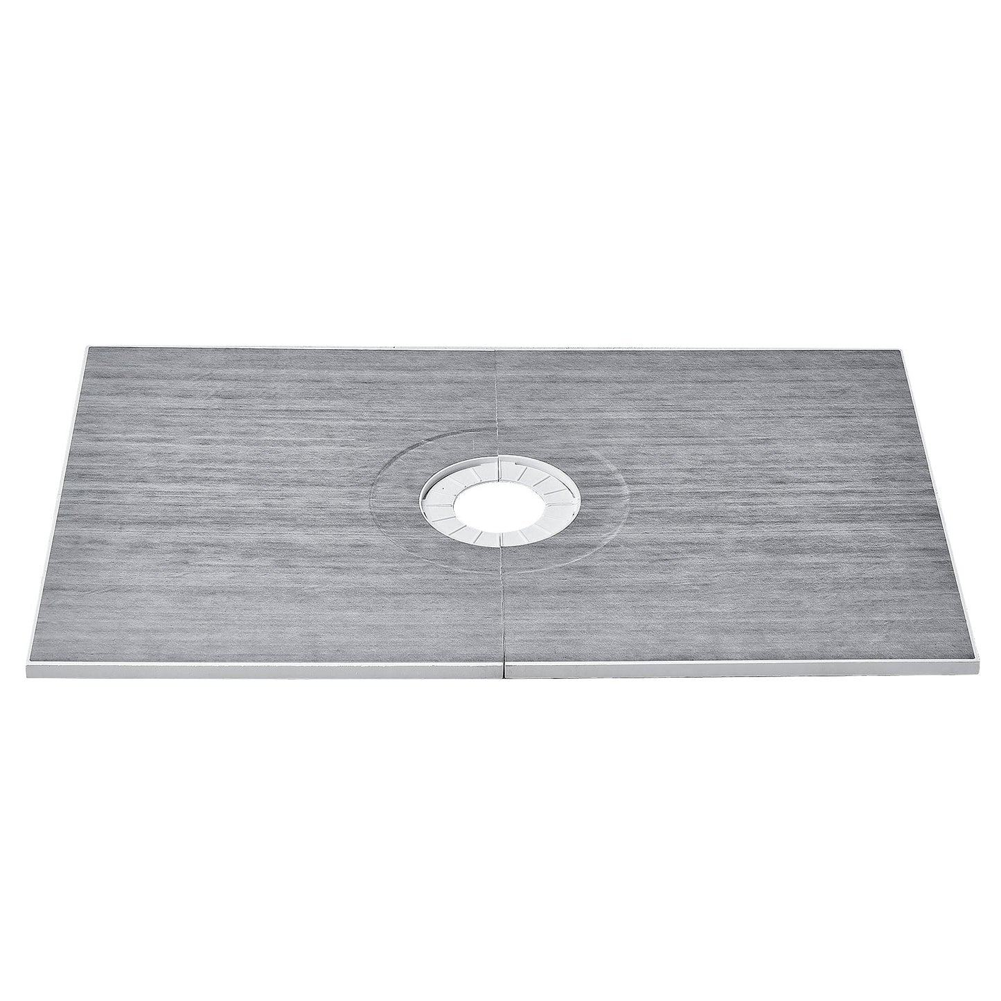 Lightweight EPS Shower Pan Kit with Central Drain and Waterproof Cloths, 1524x965mm