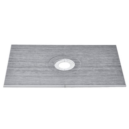Lightweight EPS Shower Pan Kit with Central Drain and Waterproof Cloths, 1524x965mm