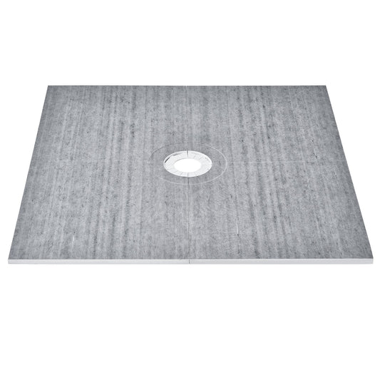 VEVOR Shower Curb Kit, 1828x1828mm Shower Pan Kit with 160mm Central Drain, Lightweight