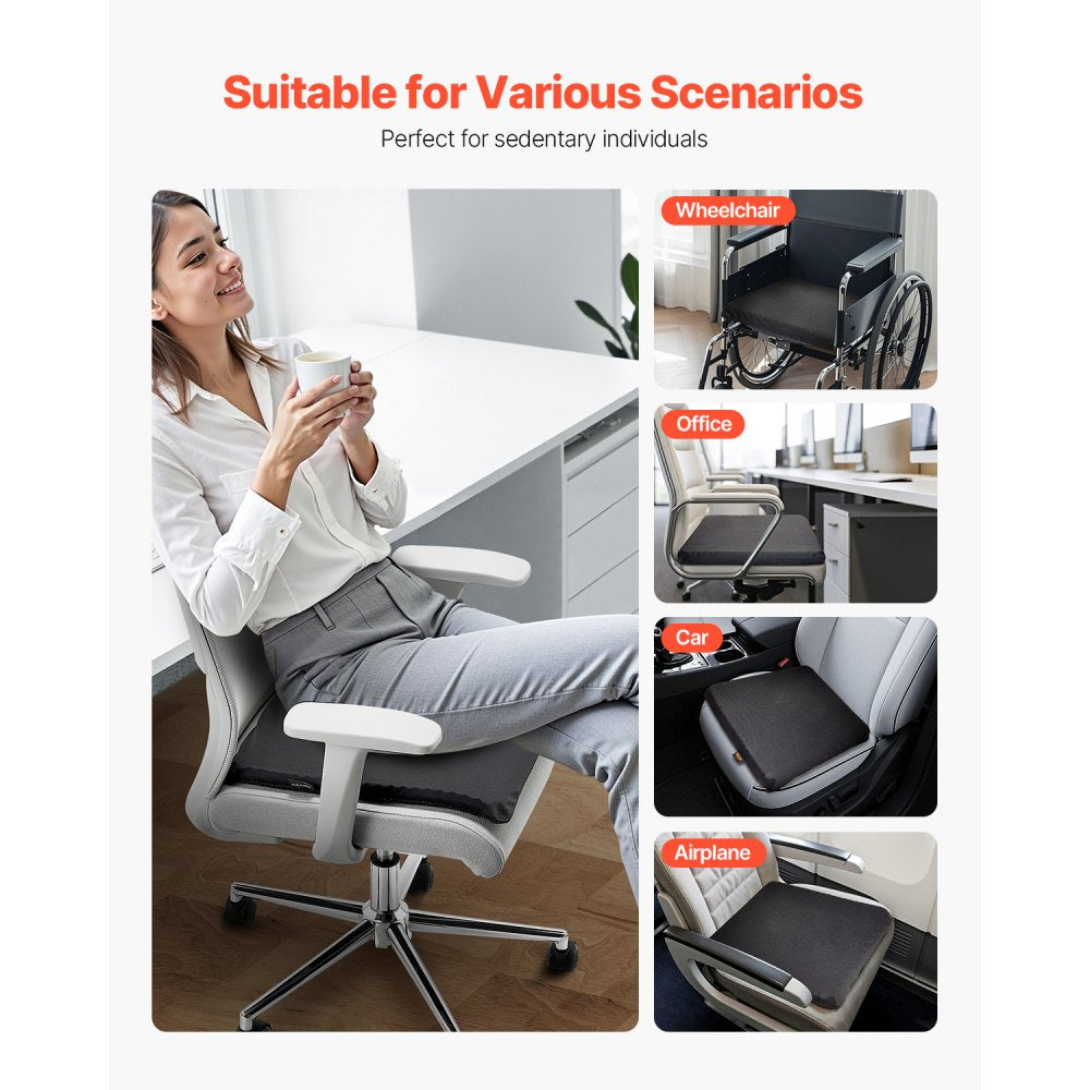 VEVOR Seat Cushion Cooling Gel Seat Chair Cushion for Hips Back Pressure Relief