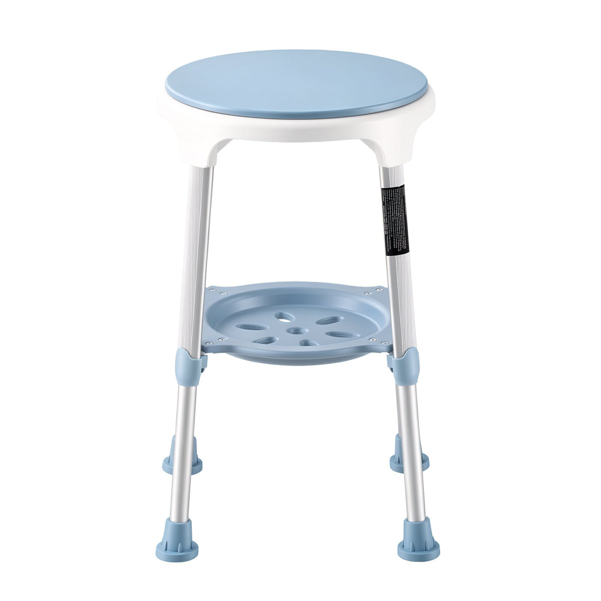 Swivel Shower Chair 360 Degree, Height Adjustable Bath Seat for Inside Showers or Tubs, Non-Slip Rotating Bathtub Stool with Storage Tray for Elderly Disabled Injured, 158kg Capacity