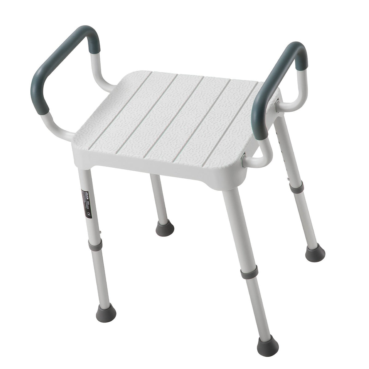 Shower Chair with Armrest, 6-Level Height Adjustable Bath Seat for Inside Shower or Tubs, Non-Slip Bathroom Bathtub Chair for Elderly Disabled Injured, 181kg Capacity