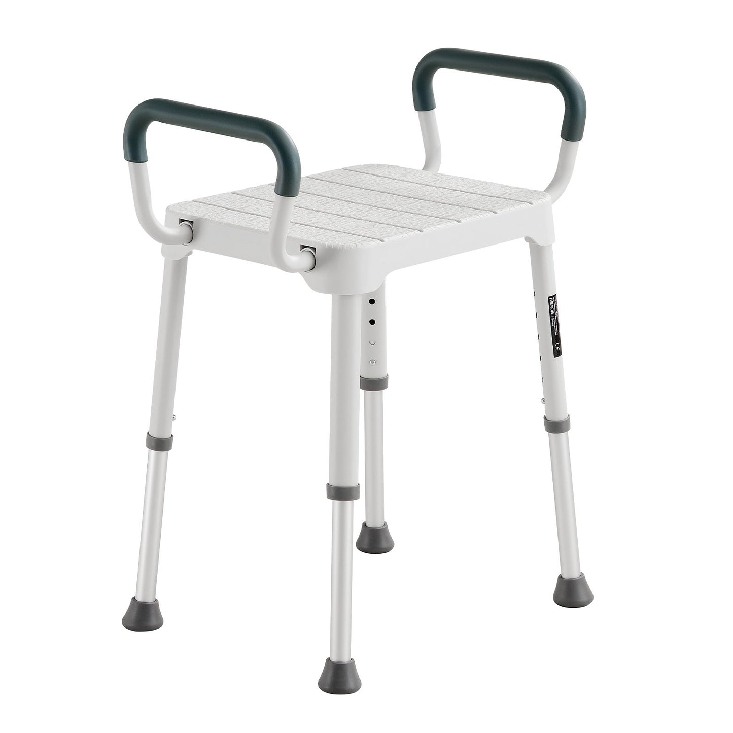 Shower Chair with Armrest, 6-Level Height Adjustable Bath Seat for Inside Shower or Tubs, Non-Slip Bathroom Bathtub Chair for Elderly Disabled Injured, 181kg Capacity