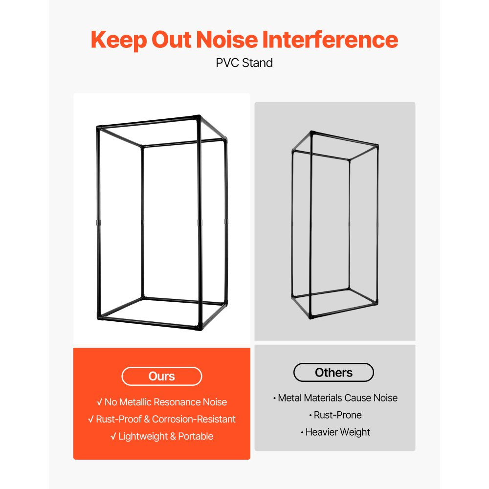 200 cm Portable Vocal Booth Recording Booth with Travel Bag for Podcasts