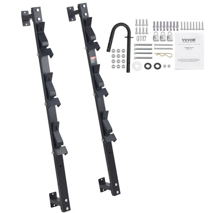 Lockable 3-Tool Trimmer Rack for Landscape Trailers, Vertical Mount, Steel