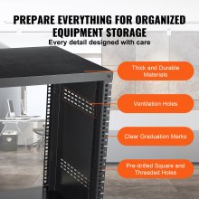 12U AV Rack with 226.8 kg Capacity for Studio and Network Equipment