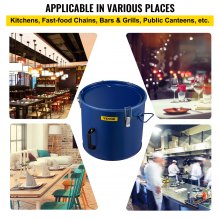 10 Gal Grease Disposal Caddy with Lid & Filter Bag, 4.69 kg Capacity, Dark Blue