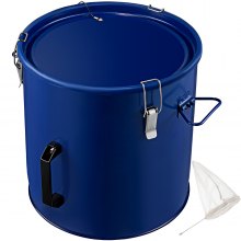 10 Gal Grease Disposal Caddy with Lid & Filter Bag, 4.69 kg Capacity, Dark Blue