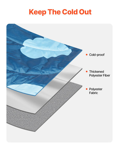 VEVOR Camping Blanket 1.9 m x 1.32 m Wearable Warm Stadium Blanket Outdoor