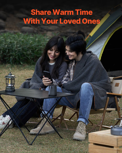 VEVOR Wool Camping Blanket 1.62 m x 2.23 m for Camping Hiking Travel Light Grey