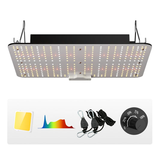 VEVOR LED Grow Light, 150W Full Spectrum Dimmable, High Yield Samsung 2B1B Diodes