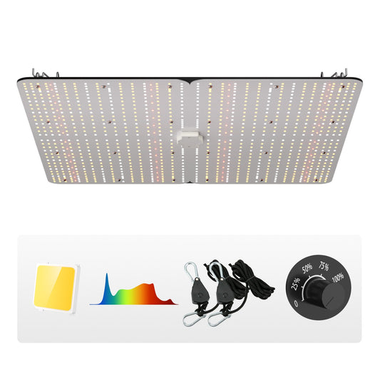 VEVOR LED Grow Light, 400W Full Spectrum Dimmable, High Yield Samsung 2B1B Diodes