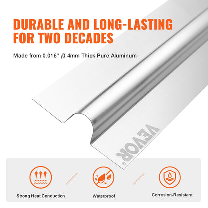 VEVOR PEX Heat Transfer Plates 1.2m, Radiant Heat Plates for 19mm PEX Pipe, Durable