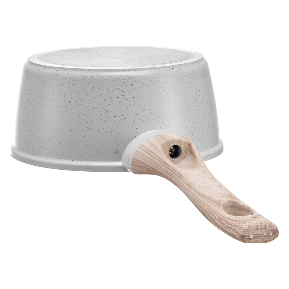 1.5 QT Saucepan Nonstick Saucepan with Glass Lid & Detachable Handle White