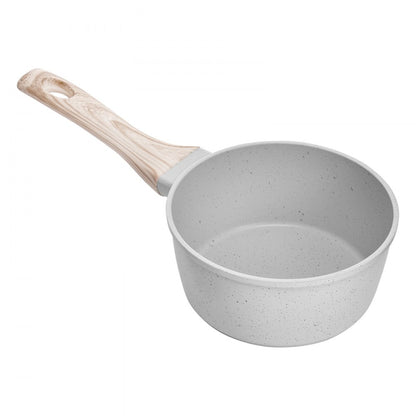1.5 QT Saucepan Nonstick Saucepan with Glass Lid & Detachable Handle White