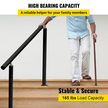 VEVOR Handrail Outdoor Stairs, 4ft, 34 Inch Outdoor Handrail, Outdoor Stair Railing