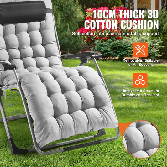 Zero Gravity Recliner Chair with Adjustable Recline & Cushioned Pad, 2.5m, 227kg