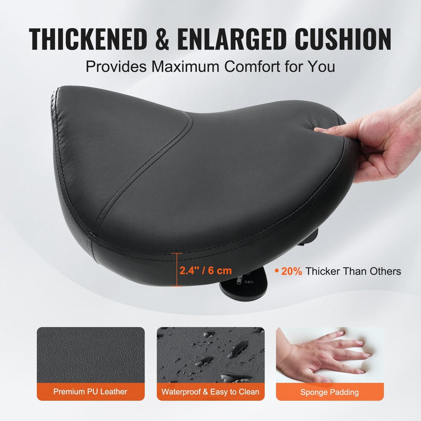 Ergonomic Saddle Stool with Wheels, Adjustable Height for Salon & Clinic Use