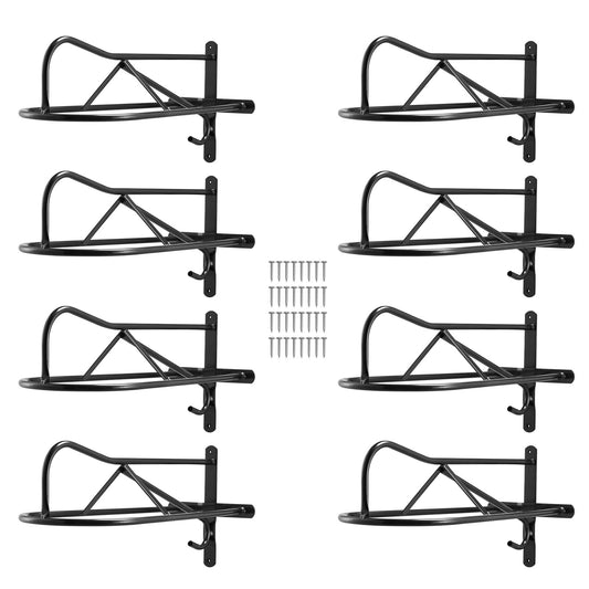 VEVOR Wall Mount Saddle Rack with Pad Bar 8 Packs Horse Saddle Rack Stand