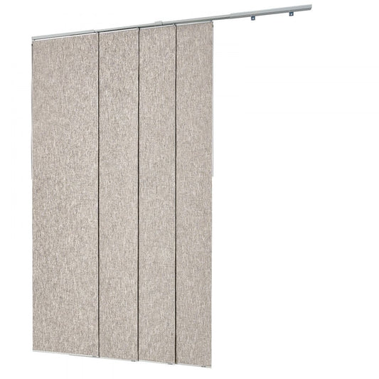 VEVOR Panel Track Blinds Extendable Track 116 cm to 218 cm W Trimmable Brown