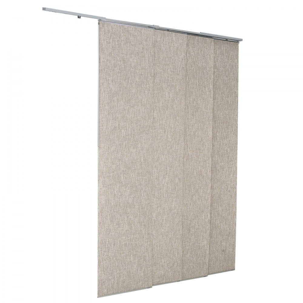 VEVOR Panel Track Blinds Extendable Track 116 cm to 218 cm W Trimmable Brown