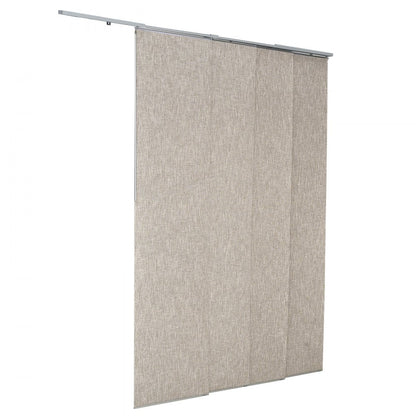 VEVOR Panel Track Blinds Extendable Track 116 cm to 218 cm W Trimmable Brown
