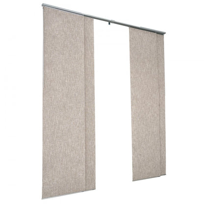 VEVOR Panel Track Blinds Extendable Track 116 cm to 218 cm W Trimmable Brown