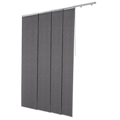 VEVOR Panel Track Blinds Extendable Track 116 cm to 218 cm W Trimmable Dark Gray