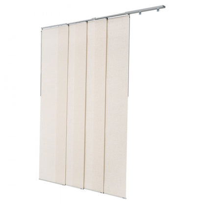 VEVOR Panel Track Blinds Extendable Track 116 to 218 cm W Trimmable Light Brown