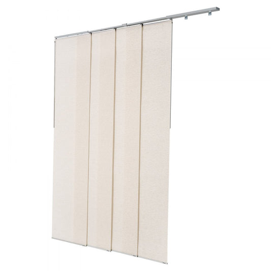 VEVOR Panel Track Blinds Extendable Track 116 to 218 cm W Trimmable Light Brown