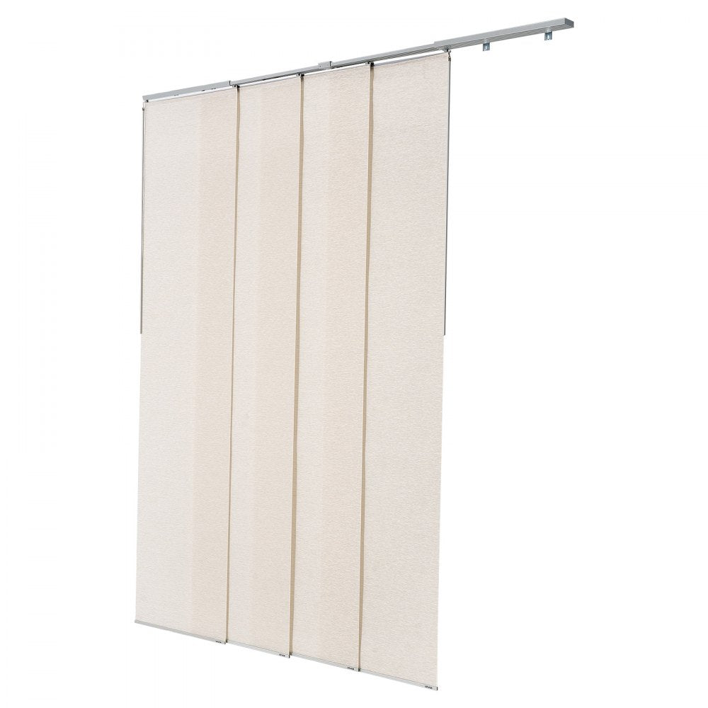 VEVOR Panel Track Blinds Extendable Track 116 to 218 cm W Trimmable Light Brown