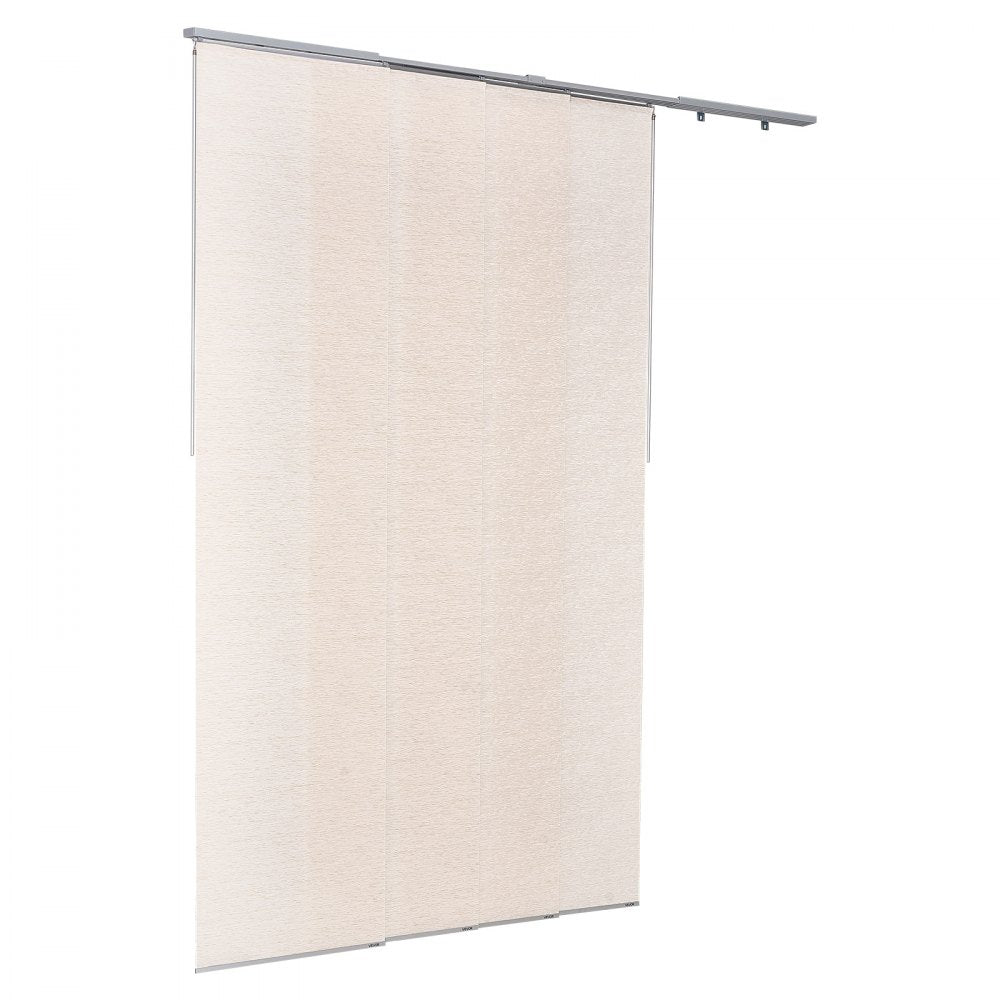 VEVOR Panel Track Blinds Extendable Track 116 to 218 cm W Trimmable Light Brown