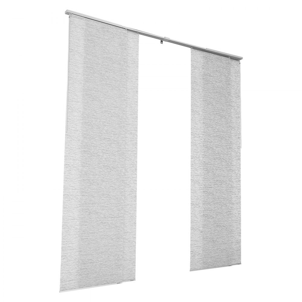 VEVOR Panel Track Blinds Extendable Track 116 cm to 218 cm W Trimmable Gray