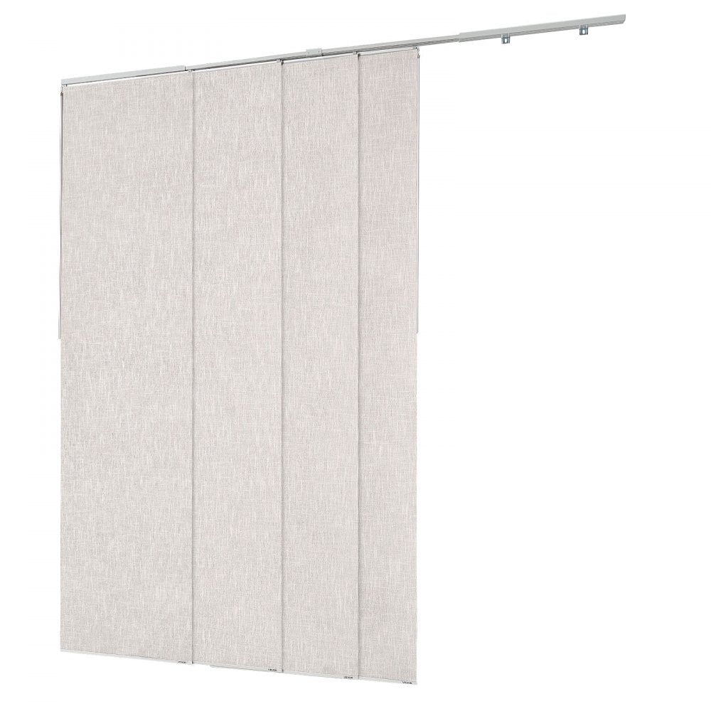 VEVOR Panel Track Blinds Extendable Track 116 to 218 cm W Trimmable Light Gray