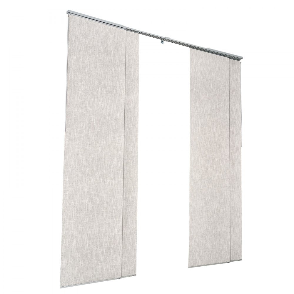 VEVOR Panel Track Blinds Extendable Track 116 to 218 cm W Trimmable Light Gray