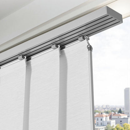 VEVOR Panel Track Blinds Extendable Track 116 cm to 218 cm W Trimmable White