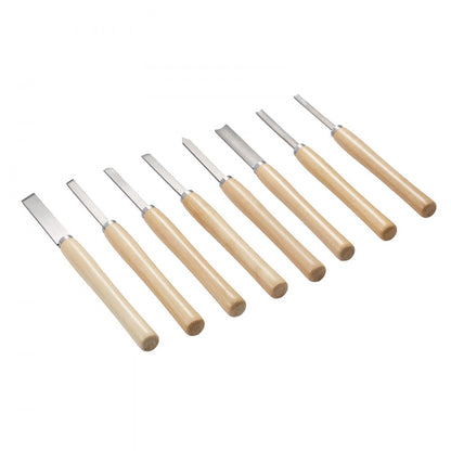 8PCS Wood Lathe Chisel Set Woodturning Tools Steel Blades Lathe Finisher