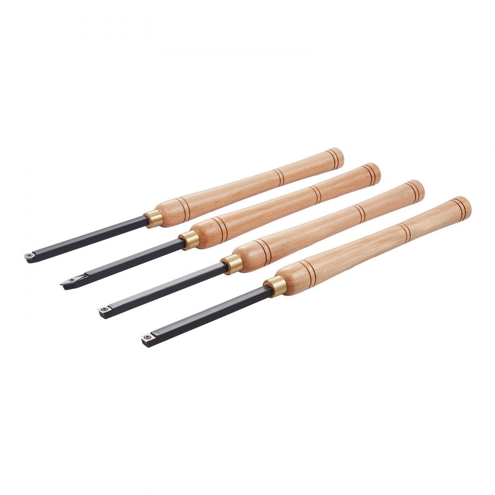 4PCS Wood Lathe Chisel Set HSS Turning Tools Storage Box Lathe Finisher
