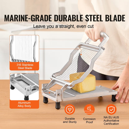 Dual-Thickness Cheese and Butter Slicer with 316 Stainless Steel Blades