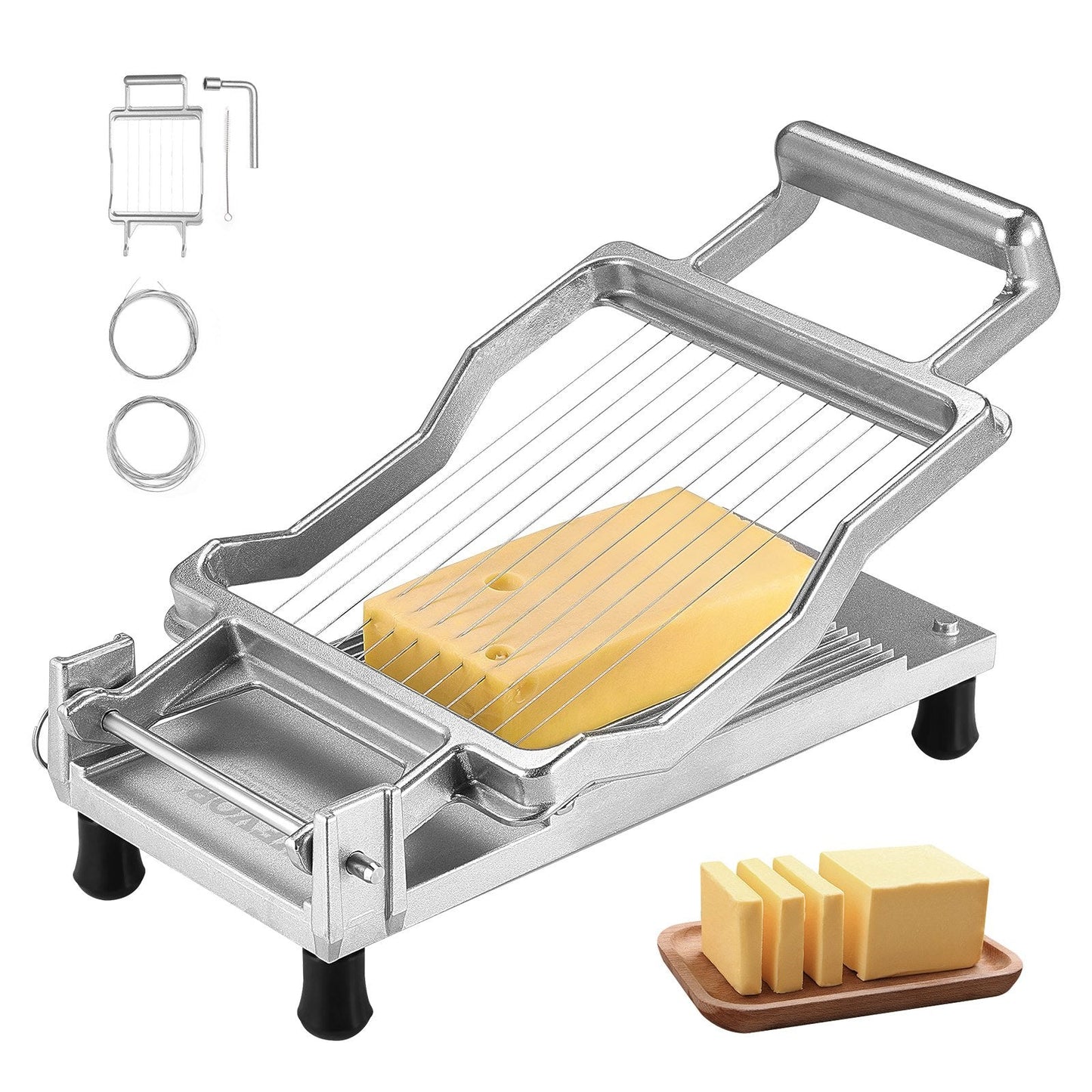 Dual-Thickness Cheese and Butter Slicer with 316 Stainless Steel Blades
