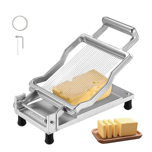 VEVOR Cheese Cutter with Wire Cheeser Butter Cutting 0.2" Thin Cheese Slicer