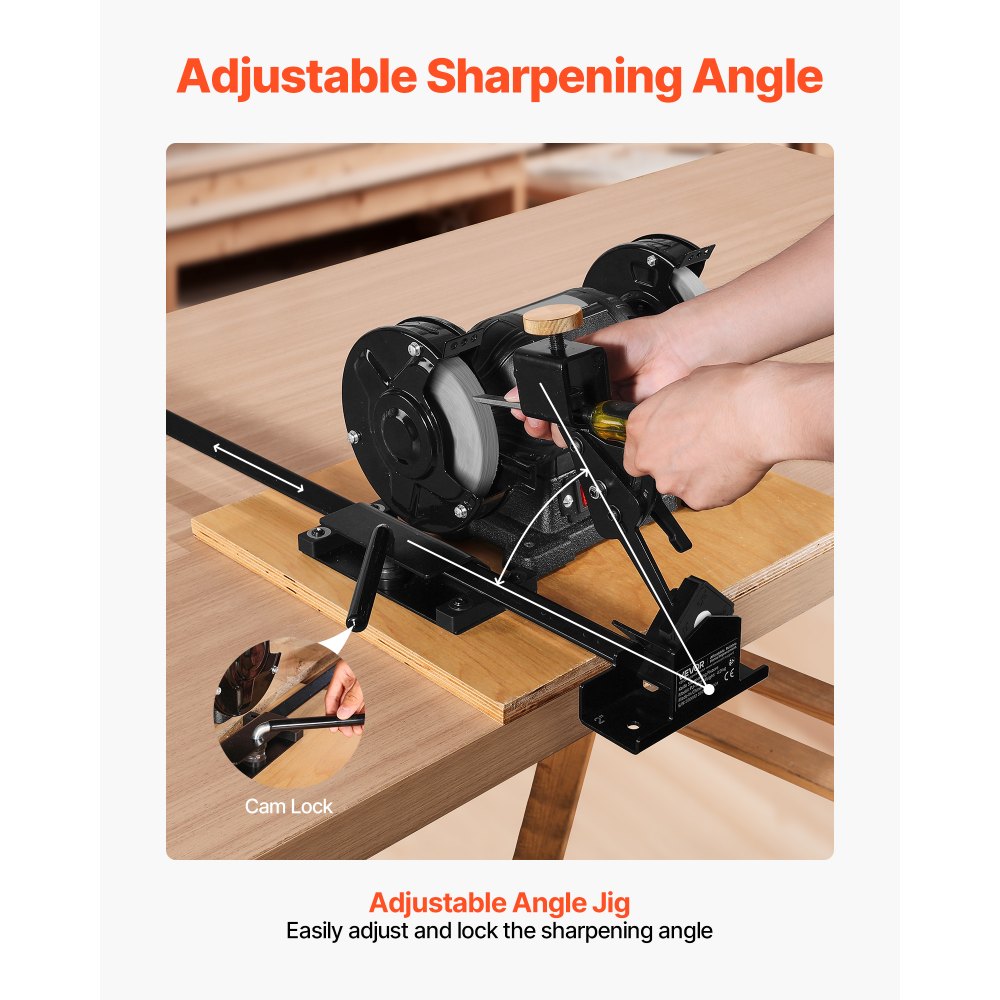 Pro Grind Sharpening System Multi-Grind Jig for 6" & 8" Bench Grinder