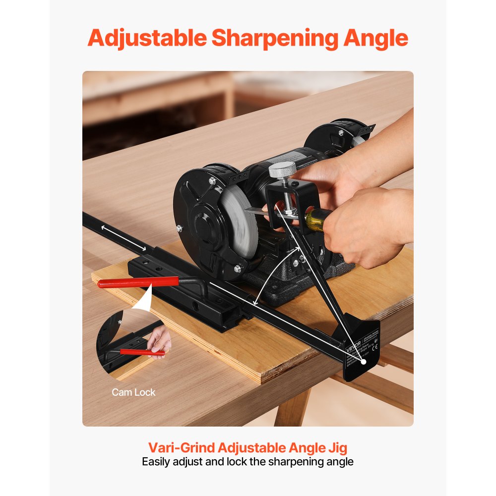 Multi-Grind Sharpening System Vari-Grind Jig for 6" & 8" Bench Grinders