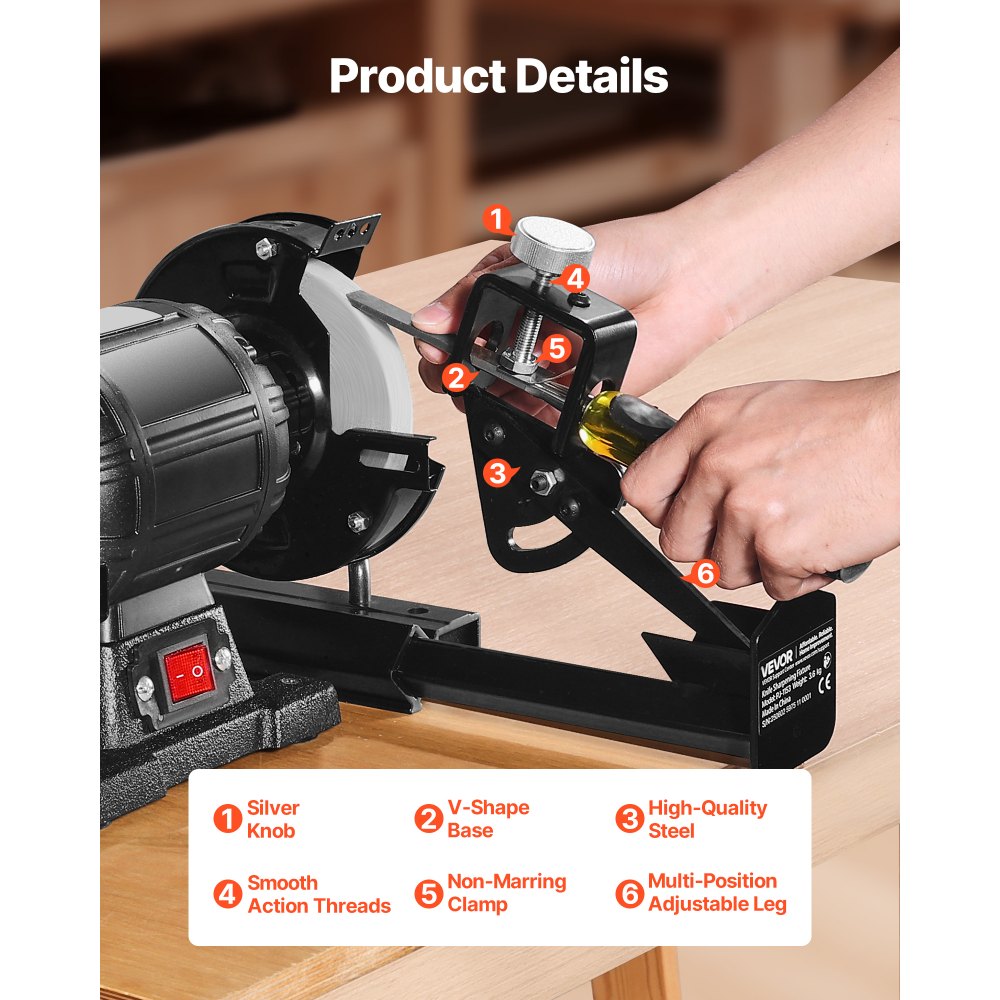 Multi-Grind Sharpening System Vari-Grind Jig for 6" & 8" Bench Grinders