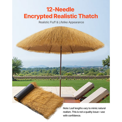 VEVOR Thatch Grass Roof Roll 0.4 x 1.2 m Tiki Hut Bar Skirt Roof Party Decor