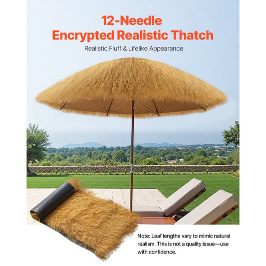 VEVOR Thatch Grass Roof Roll 0.4 x 1.2 m Tiki Hut Bar Skirt Roof Party Decor