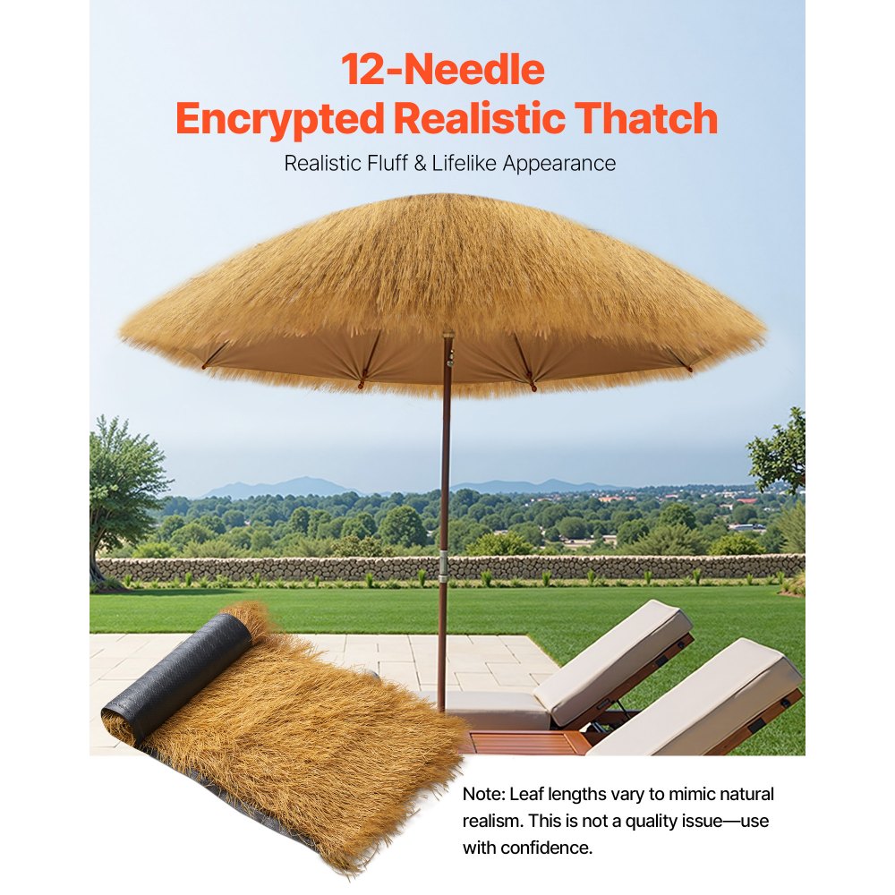 VEVOR Thatch Grass Roof Roll 0.5 x 6 m Tiki Hut Bar Skirt Roof Party Decor