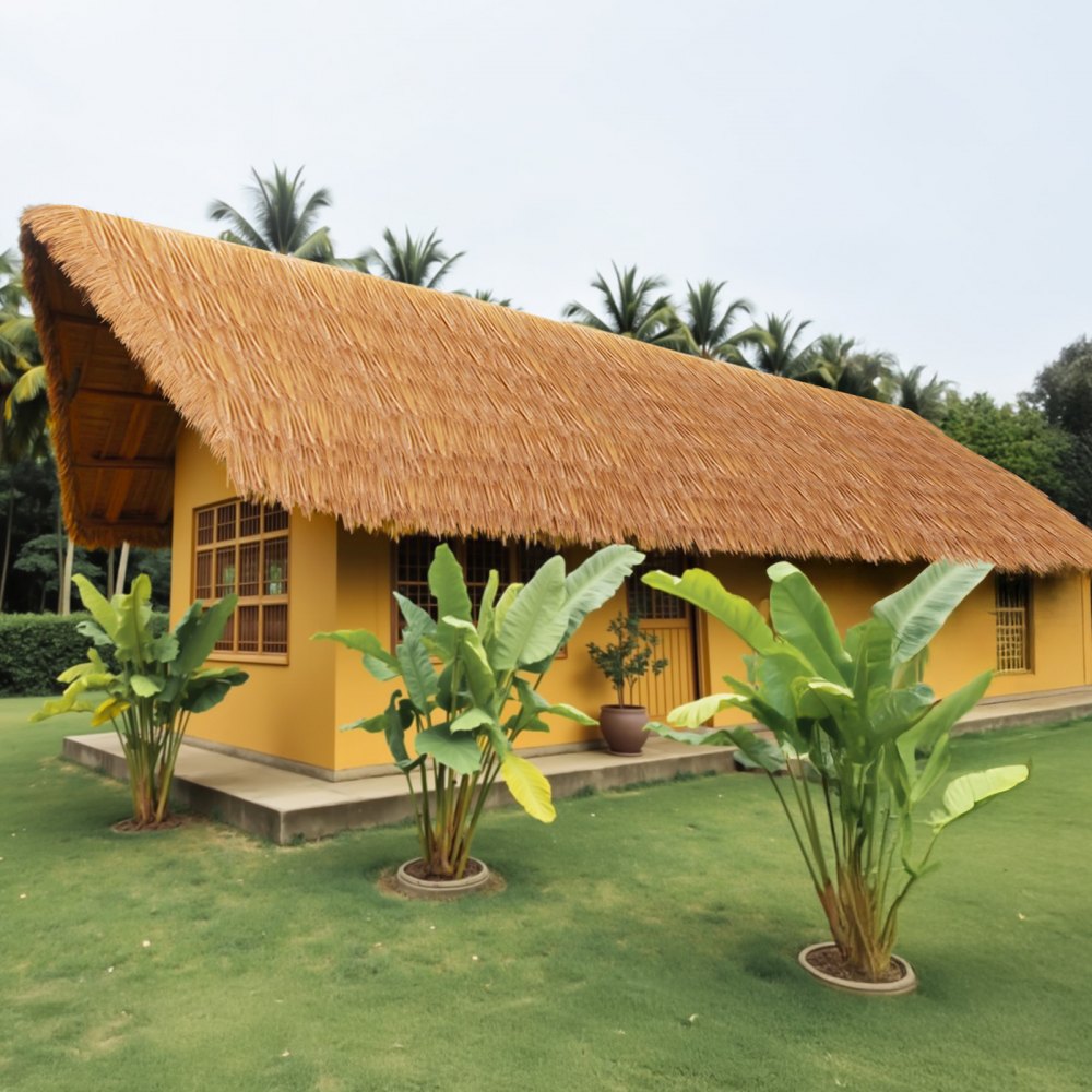 VEVOR 0.4 x 1 m Artificial Thatch Roofing Mexican Tiki Hut Grass Skirt Roof